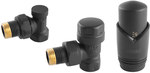 Decorative angular thermostatic set, anthracite